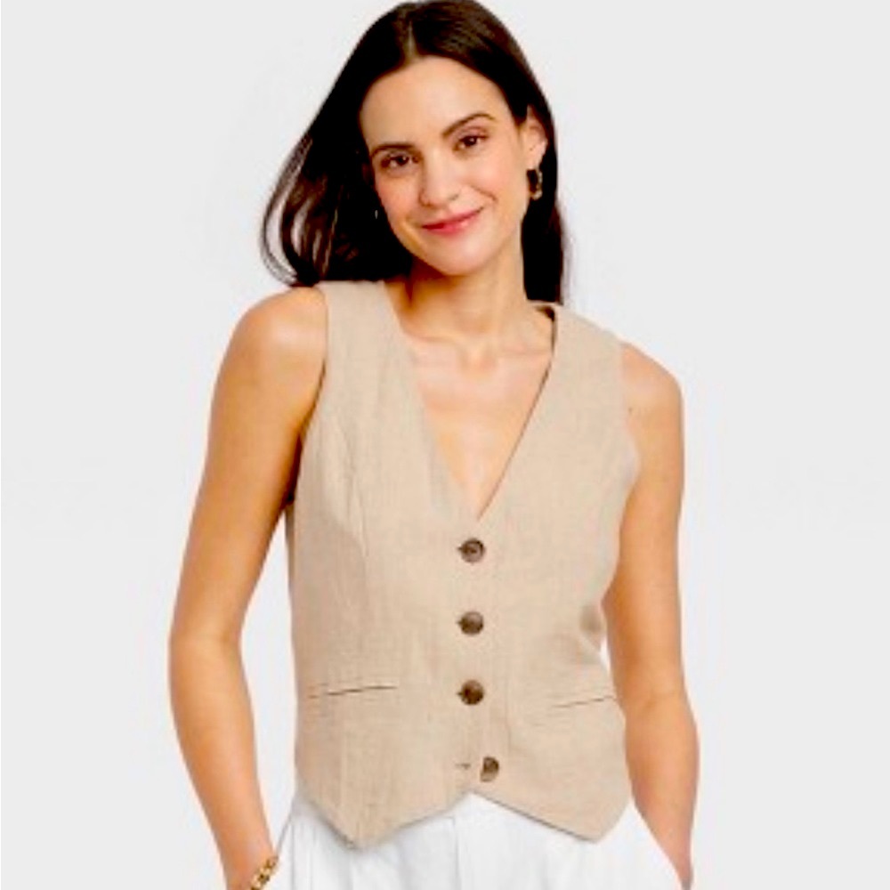 A New Day linen vest in Medium, Linen pant in size small